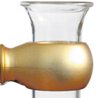 Pepino grande - větší skleněná váza s přísavkou - zlatá mat