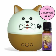 Dětský aroma difuzér Airbi PET WOOF + esenciální olej Airbi LEVANDULE