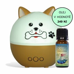 Dětský aroma difuzér Airbi PET WOOF + esenciální olej Airbi EUKALYPTUS